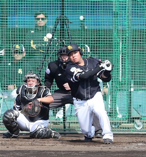 【ソフトバンク】山川穂高、ホークス初安打＆初打点＆初マルチ！シート打撃で中前タイムリー2本 プロ野球写真ニュース 日刊スポーツ