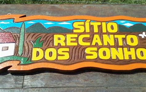 Nome Para Sítio Pequeno - Placa de Sítio Entalhada Manualmente | Nomes de sitios e chacaras ...