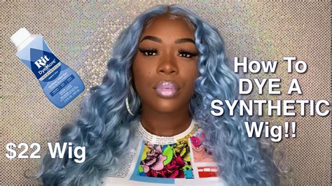 How To Dye A Synthetic Wig Water Color Method Youtube