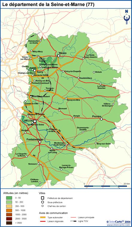 Carte De La Seine Et Marne Voyages Cartes