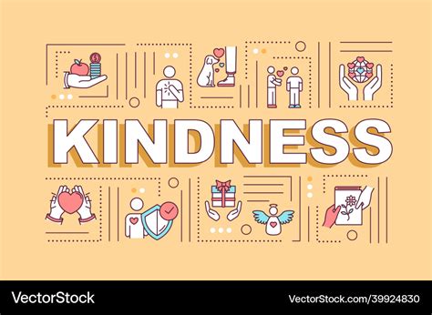 Kindness And Affection - Kindness word concepts banner friendly affection Vector Image