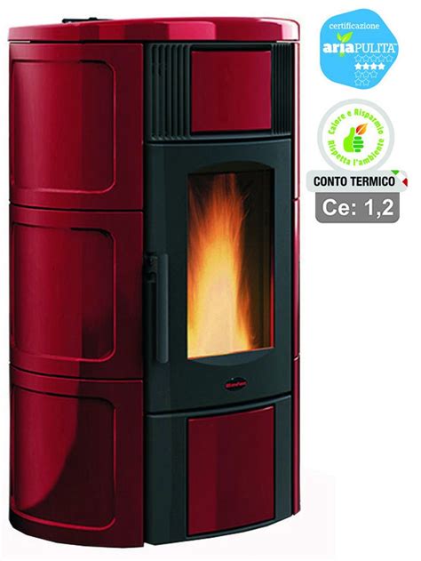 Stufa A Pellet Iside Idro Kw Bordeaux Conto Termico Misure Cm