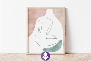 Minimalistic Sitting Nude Boho Line Art Graphic By Iris Art Studios