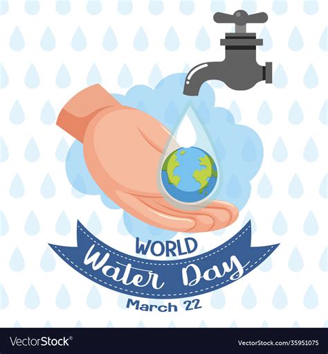 World Water Day Icon Royalty Free Vector Image