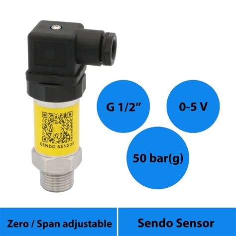 Pressure Sensor Transmitter 0 5v 0 50bar Gauge Pressure 0 To 5mpa 12