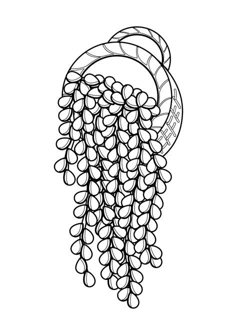 Premium Vector Pearl Of Strings Home Plants Indoor Coloring Pages A4