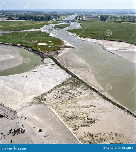 Outfall of the River Cuesnon Stock Photo - Image of perspective