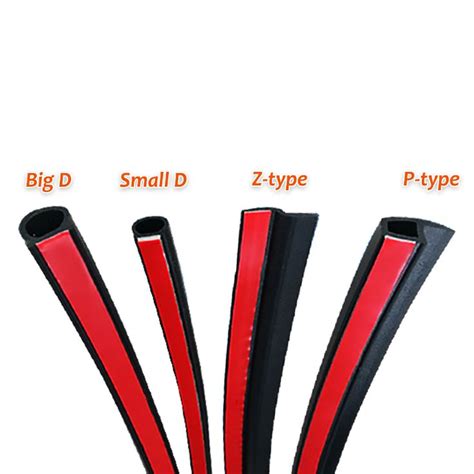 Big D Small D Z Shape P Type 3m Car Door Seal Strip Epdm Noise