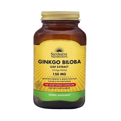 Buy Sunshine Nutrition Ginkgo Biloba 150 Mg Capsule 100 S Online At