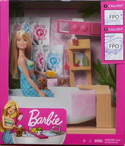 Boneca Barbie E Acessórios Banho De Espuma Mattel Parcelamento sem