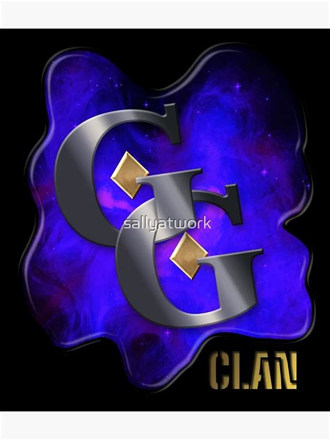 Gg Clan Logo Poster For Sale By Sallyatwork Redbubble