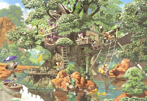 Tenyo Japan Jigsaw Puzzle D 1000 369 Disney Mickey Tree House 1000