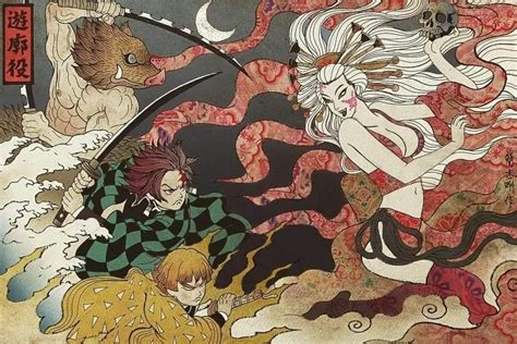 anime art in a traditional japanese style : r/AnimeART