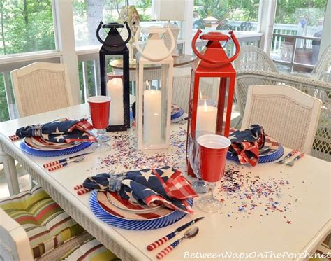 Patriotic Table Setting For Memorial Day And 4th Of July Patriotic