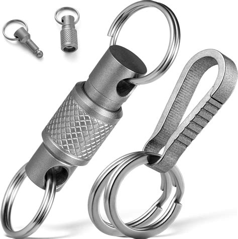 Amazon Fegve Titanium Swivel Key Chain Rings Heavy Duty With