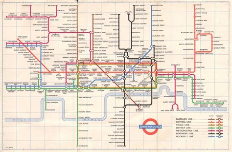 London Underground Tube Map Plan No South Acton Aylesbury Ongar Harry