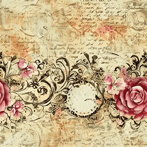 Vintage Scrapbook Background Paper · Creative Fabrica