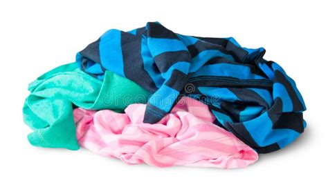 Heap of Crumpled Colourful Clothes Stock Photo - Image of mixed, heap ...