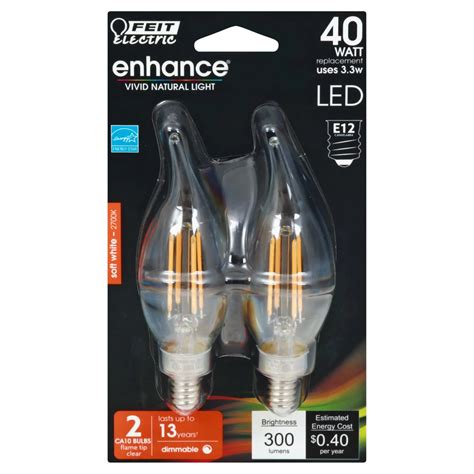 Feit Electric 40 Watt Led Flame Tip Soft White Light Bulb Shop Light Bulbs At H E B