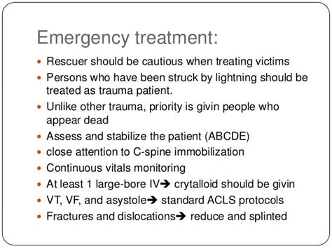 electrocution treatment guidelines