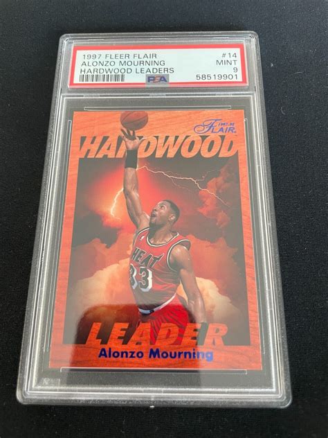 Fleer Flair Alonzo Mourning Hardwood Leaders Psa Mint Ebay