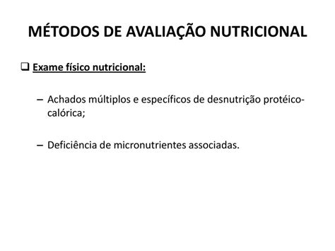 Avalia O Do Estado Nutricional Ppt Carregar