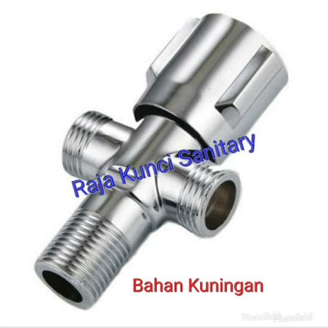 Jual Stop Kran Cabang 3 Stop Kran T Toilet WC Jet Shower Jakarta