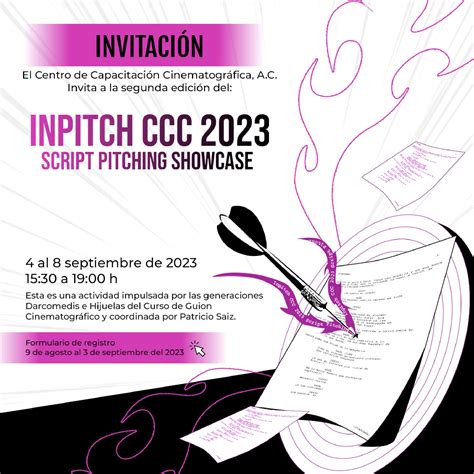 Invitación Inpitch CCC 2023 Script Pitching Showcase El CCC