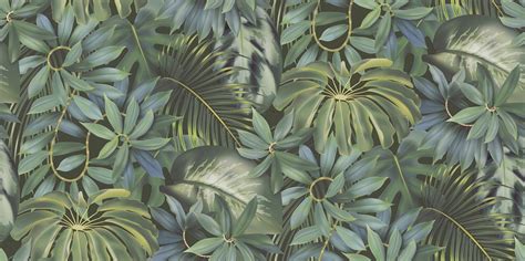 Rosalind Wheeler Dalla Blooming Wild Tropical Leaf Motif 10m X 53cm