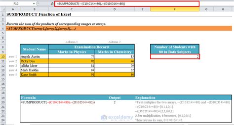 How to Use SUMPRODUCT Function in Excel (4 Examples) - ExcelDemy