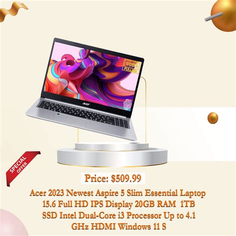Discover the Acer 2023 Newest Aspire 5 Slim Essential Laptop — Your
