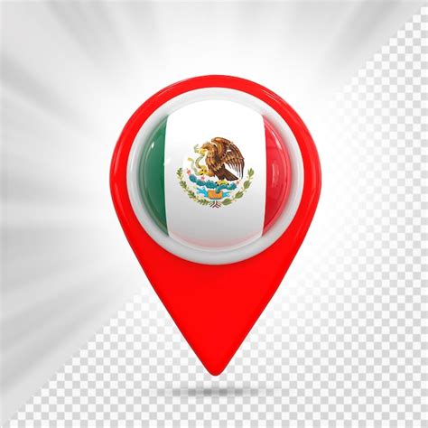 Mapa 3d da bandeira do méxico PSD Premium