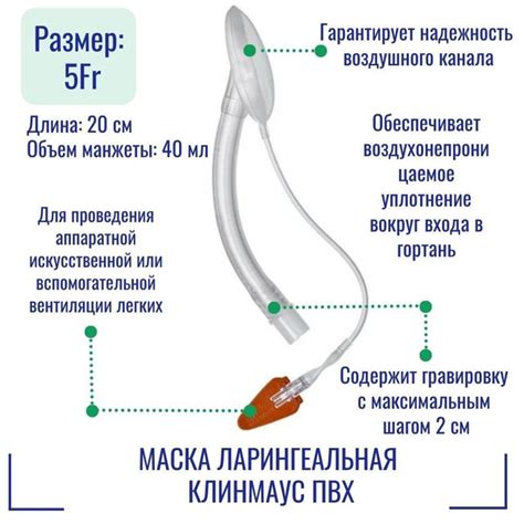 Маска ларингеальная Клинмаус ПВХ МП-5.0-20.0 - купить с доставкой по ...