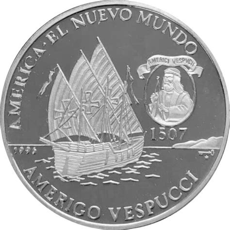 Kuba 10 Pesos 1996 Schiffe Dauphine Von Amerigo Vespucci Silber