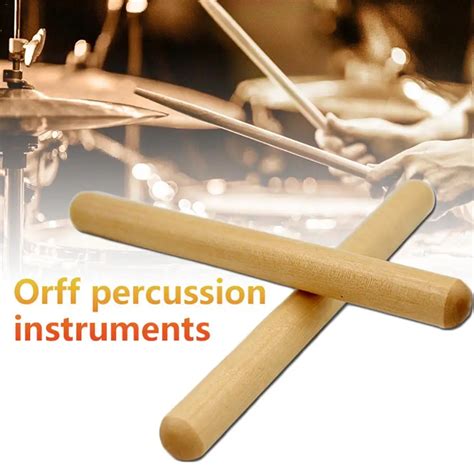 2 пары классических Orff rhythm палочки барабанная палка музыкальная ...