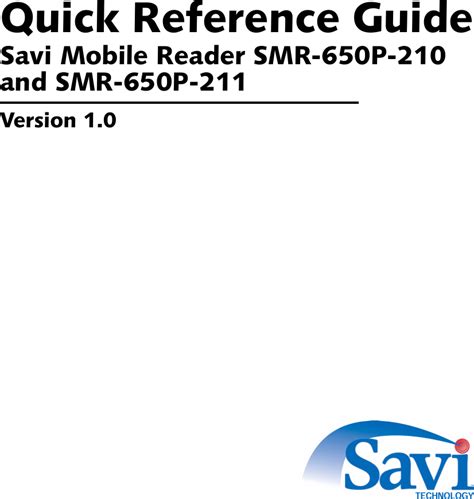 Savi Technology 650MR V2 Signpost SMR 650P 21X User Manual SMR 650