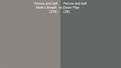 Farrow And Ball Mole S Breath Vs Down Pipe Side By Side Comparison