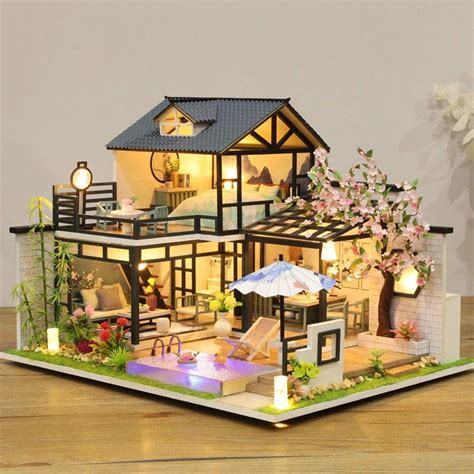 Wooden Dollhouse Kits Diy Dollhouse Dollhouse Furniture Dollhouse