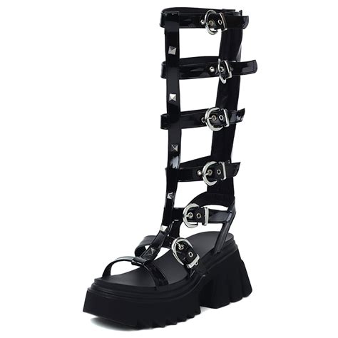 Rock Gladiator Sandals Platform Sandals For Women