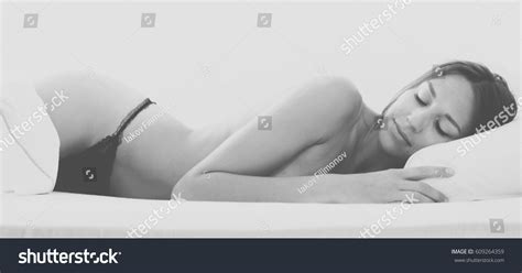 Sensual Sleeping Naked Woman Lying Bed Stock Photo 609264359 Shutterstock