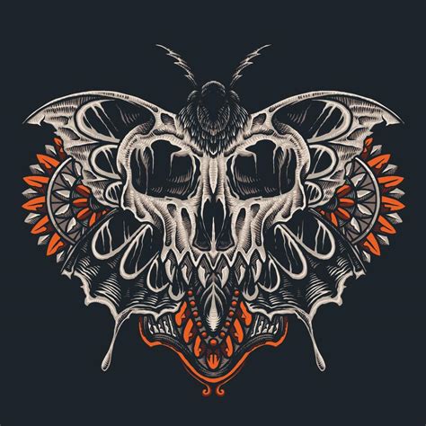 Dark Skull Butterfly 13923587 Vector Art At Vecteezy