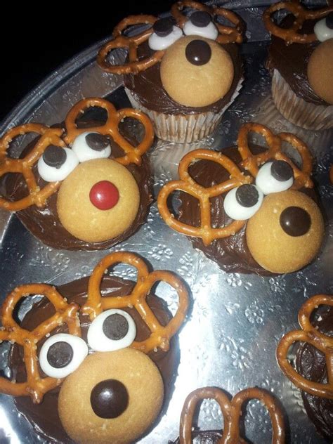 Rudolph The Red Nose Reindeer Cupcakes Reindeer Cupcakes Red Nosed