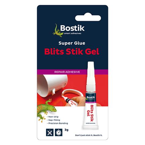 BOSTIK ADHESIVE BLITS STIK SUPER GLUE GEL 3G - Mica Online
