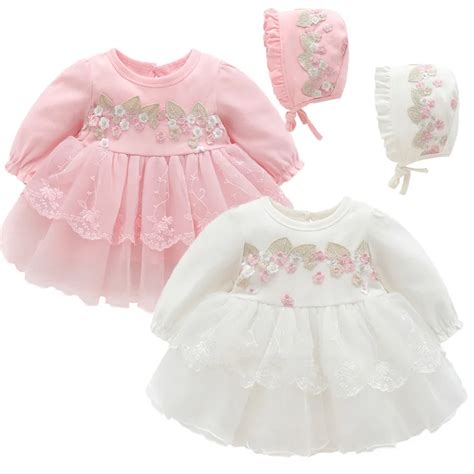 Infant Baby Clothes Lace Embroidery Newborn Baptism Dress For Baby ...