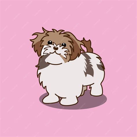 Desenhos De Cachorro Shih Tzu - Desenho de cachorro Shih Tzu | Vetor Premium