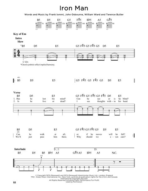 how to play iron man black sabbath on guitar