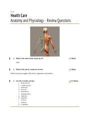 Anatomy And Physiology Review Body Systems Organs And Course Hero