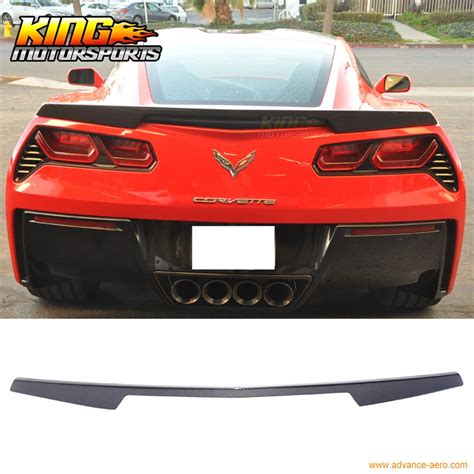 Fit For 14 16 Chevy Corvette C7 Z51 Package Style Trunk Spoiler Carbon