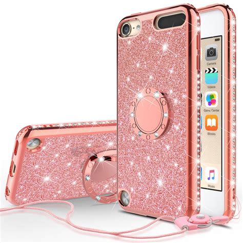 Glitter Cute Phone Case Girls Kickstand Compatible For Apple Ipod Touc