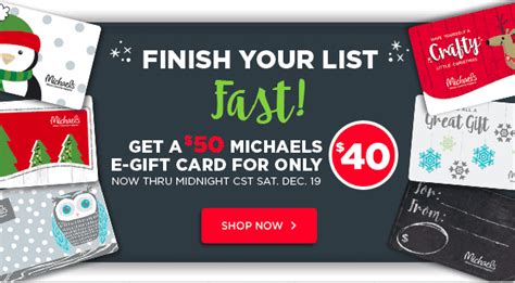 Michael's: $50 E-Gift Card Just $40! - Savings Done Simply